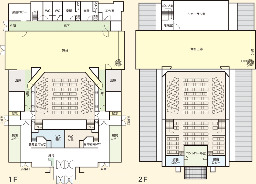 人形劇場とらまる座のフロアマップ